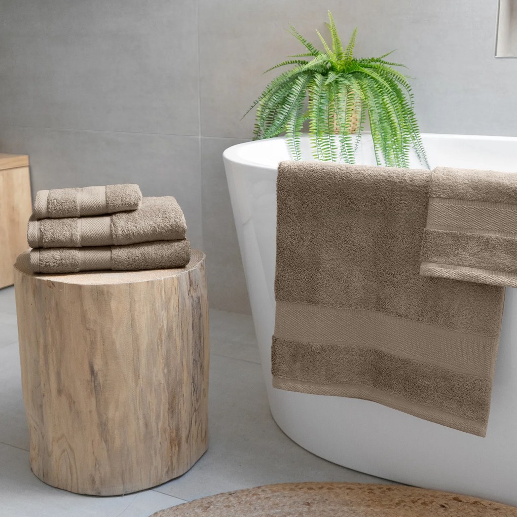 Goldea bambusový uterák/osuška - sivohnedý 30 x 50 cm