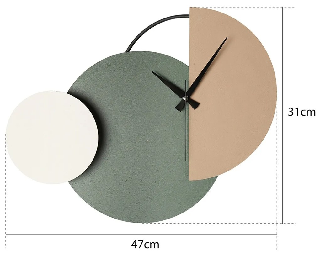 Nástenné kovové hodiny Mateen viacfarebné