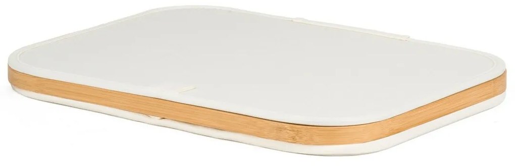 Úložný box G21 40 x 30 x 15 cm, bambusový s vekom, béžový