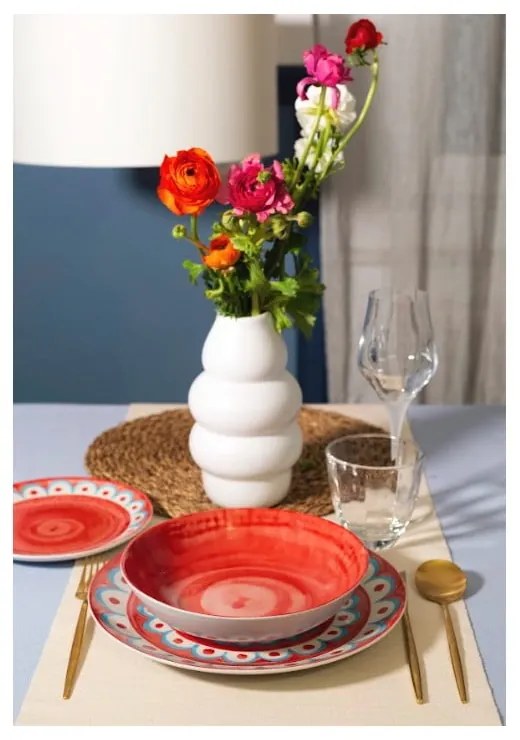 Svetlomodré hlboké porcelánové taniere v súprave 6 ks ø 21 cm Tangeri blue – Villa Altachiara