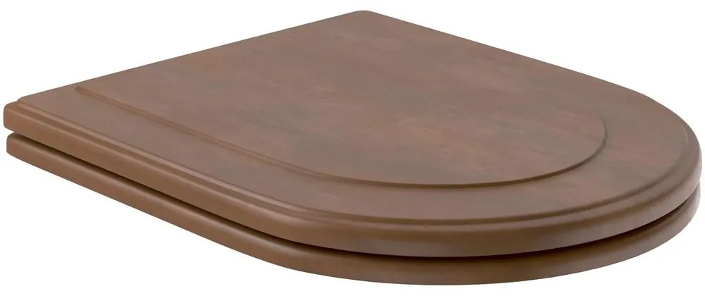 VILLEROY &amp; BOCH Hommage WC sedátko s poklopom (závesy z ušľachtilej ocele), morený orech, 9926K100