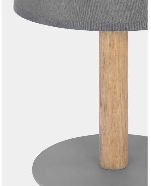 Stolná lampička DEVA 1xE27/15W/230V šedá/drevo