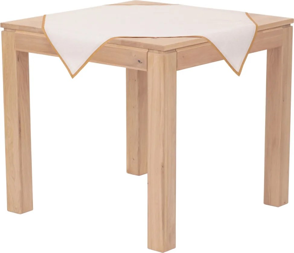 Vianočný obrus 80x80 cm, krémový so zlatými vtkanými nitkami