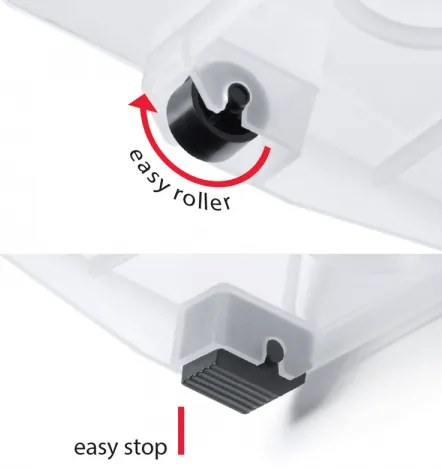 Prosperplast Úložný box, úzký s madlem, systémový NUK 38 x 18 x 18, 10l