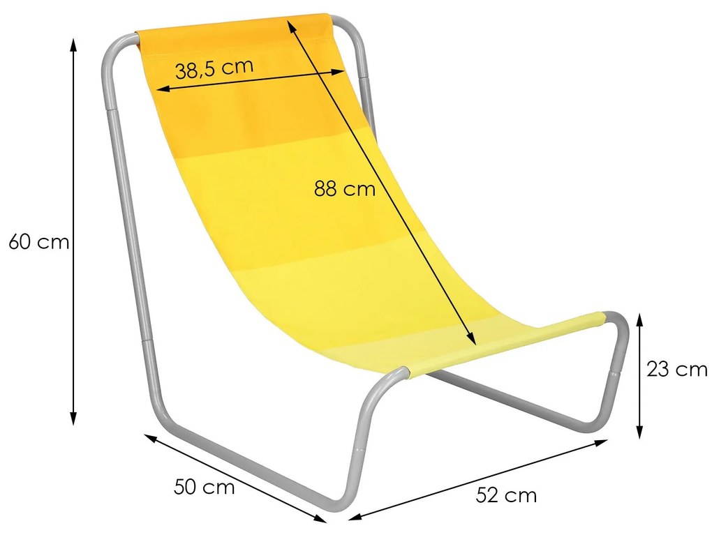 PreHouse Záhradné ležadlo - žlté