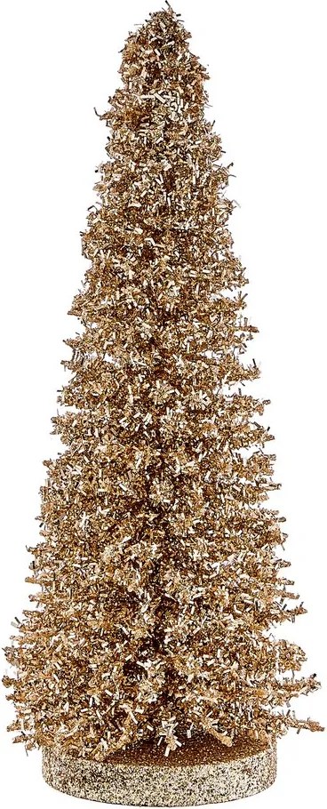X-MAS Dekoračná jedľa trblietavá 28 cm - zlatá