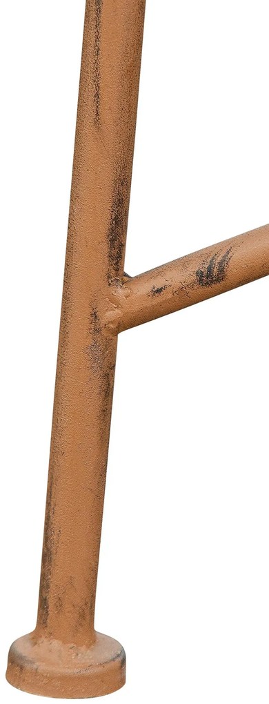 Rustikálna kovová lavička Tar - Hnedá antik