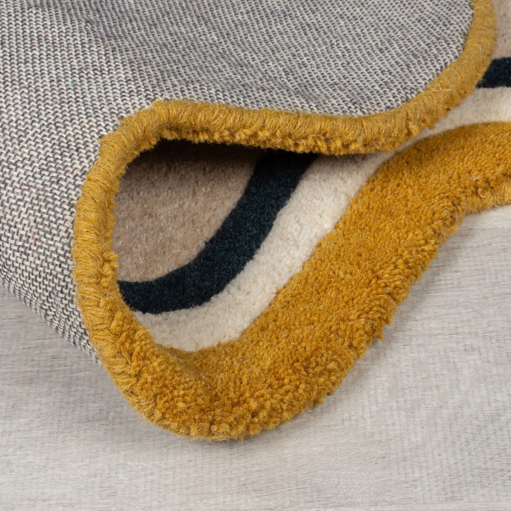 Kusový koberec Wool Scallop Leo Border Multi, 120x170, viacfarebná, obývacia izba, Flair Rugs