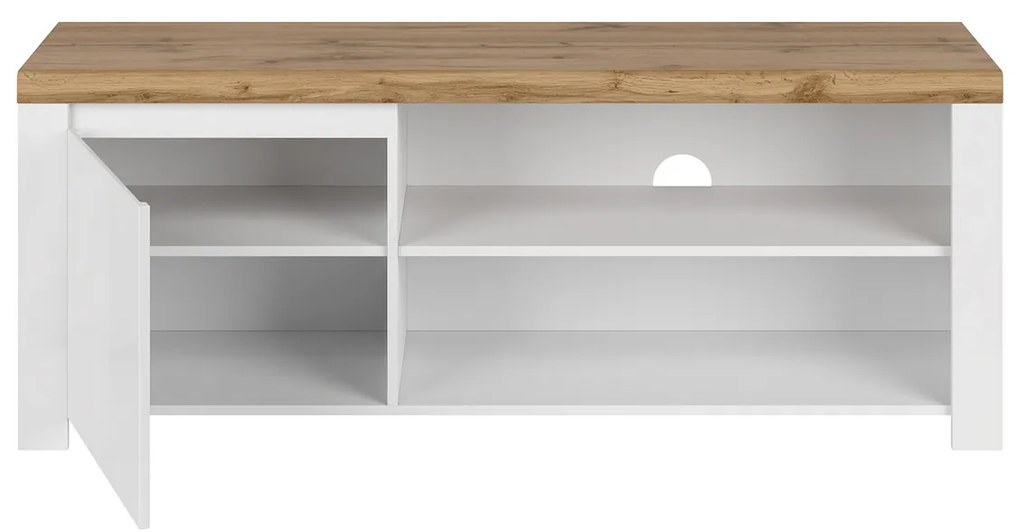 Stojan na televízor VILGO 1D160, lesklá biela