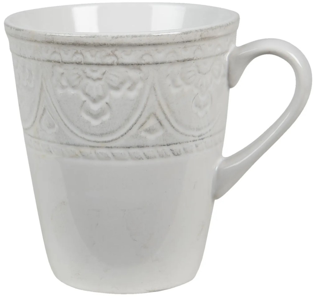 Béžový hrnek s ornamentom Olen - 13*10*12 cm / 450 ml