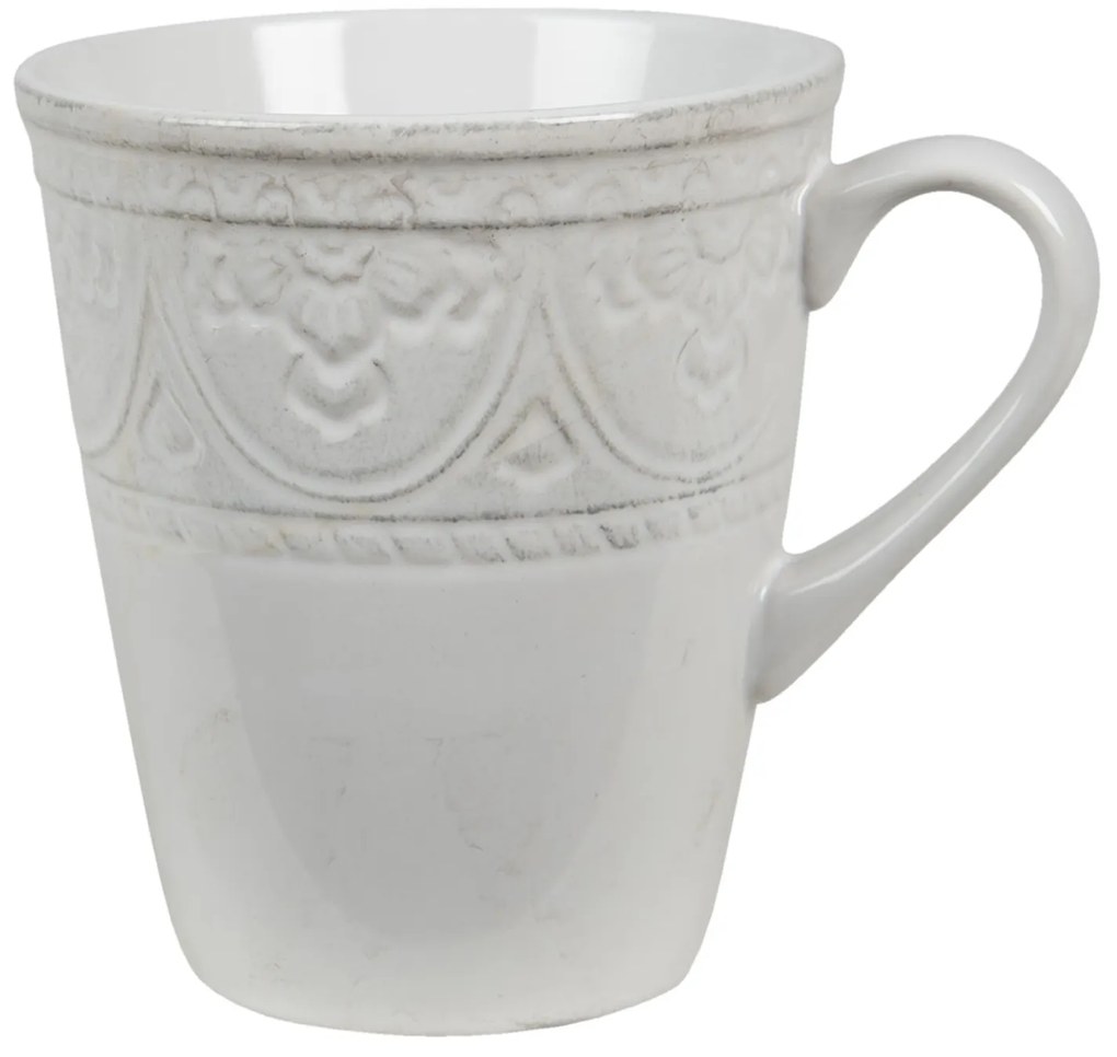 Béžový hrnek s ornamentom Olen - 13*10*12 cm / 450 ml