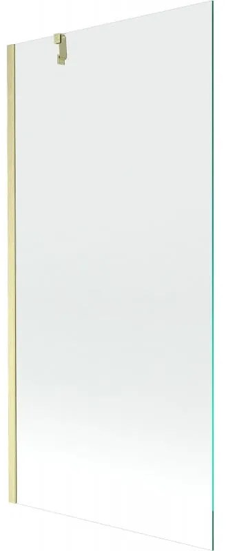 Mexen Next, 1-krídlová vaňová zástena 90 x 150 cm, 6mm číre sklo, zlatá matná, 895-090-000-00-00-55