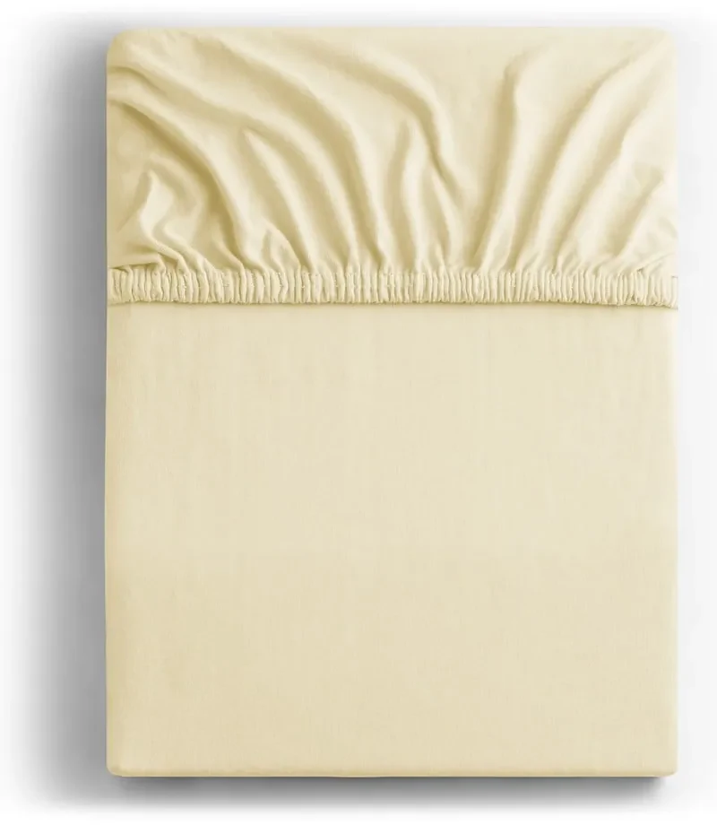 Krémová napínacia plachta jersey 160x200 cm Amber – Restilo