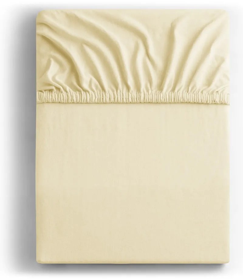 Krémová napínacia plachta jersey 240x200 cm Amber – Restilo