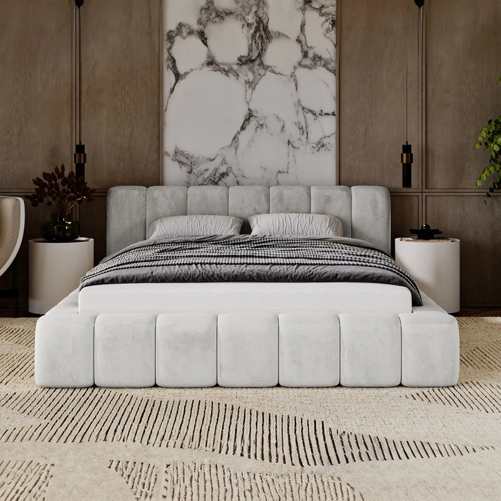 PROXIMA.store - Minimalistická čalúnená posteľ NETTIE ROZMER: 180 x 200 cm, TYP ROŠTU: KOVOVÝ ROŠT