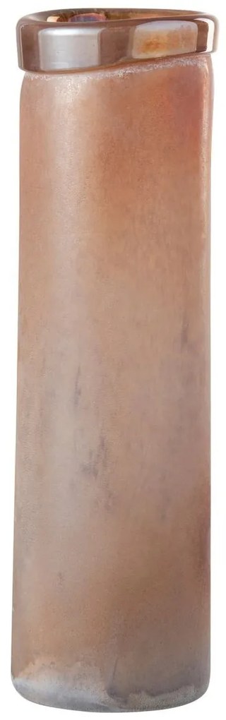 Lososová sklenená váza Scavo Rim - Ø12 * 38 cm