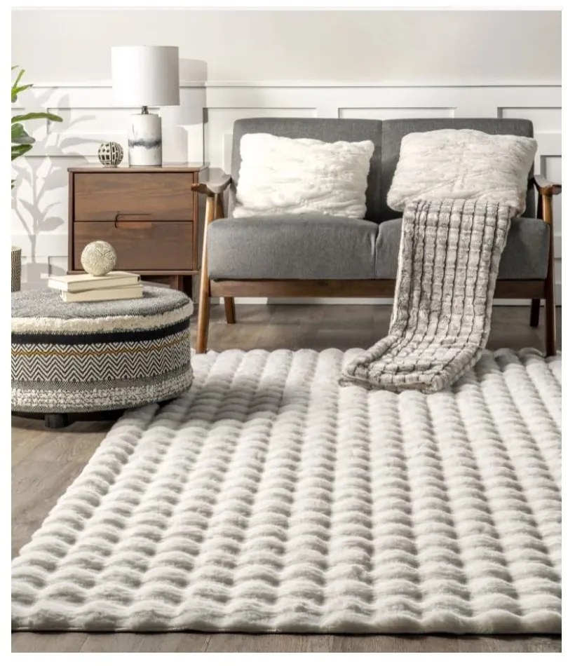 Biely prateľný koberec 150x230 cm Bubble White – Mila Home