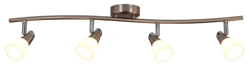 Nástenná svietiaca páska 4X40W G9 matný nikel/chróm biela SELIA