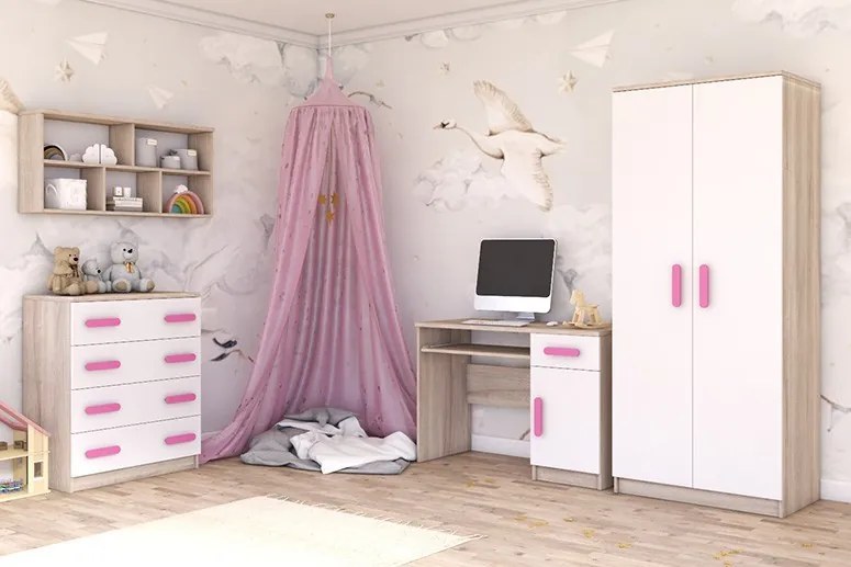 Komoda SMYK - dub sonoma/biela (viac variant)