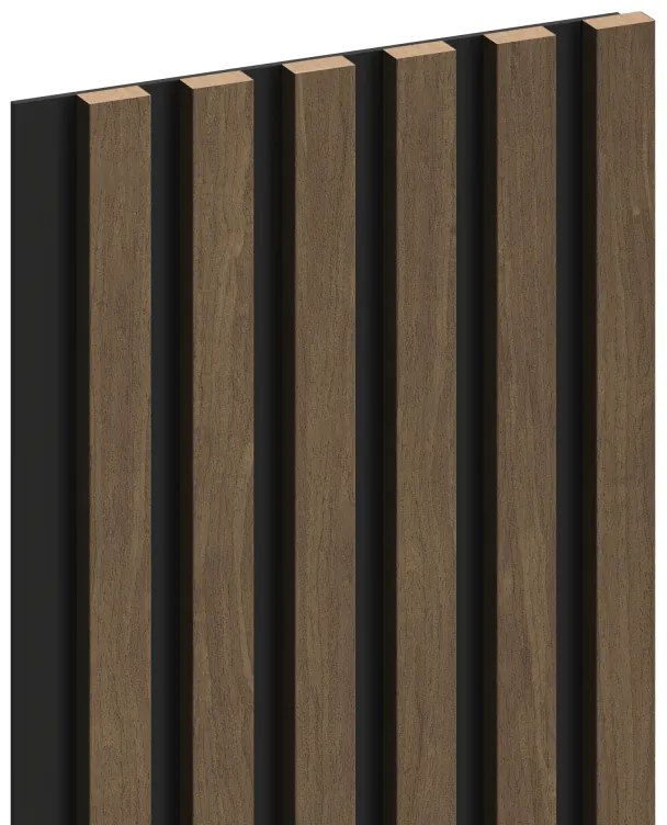 Mexen Lam-B, akustické stenové lamely 275 × 30 cm, HDF doska 4 mm, technická dyha, orech kakaový, S100-275307-3015-018