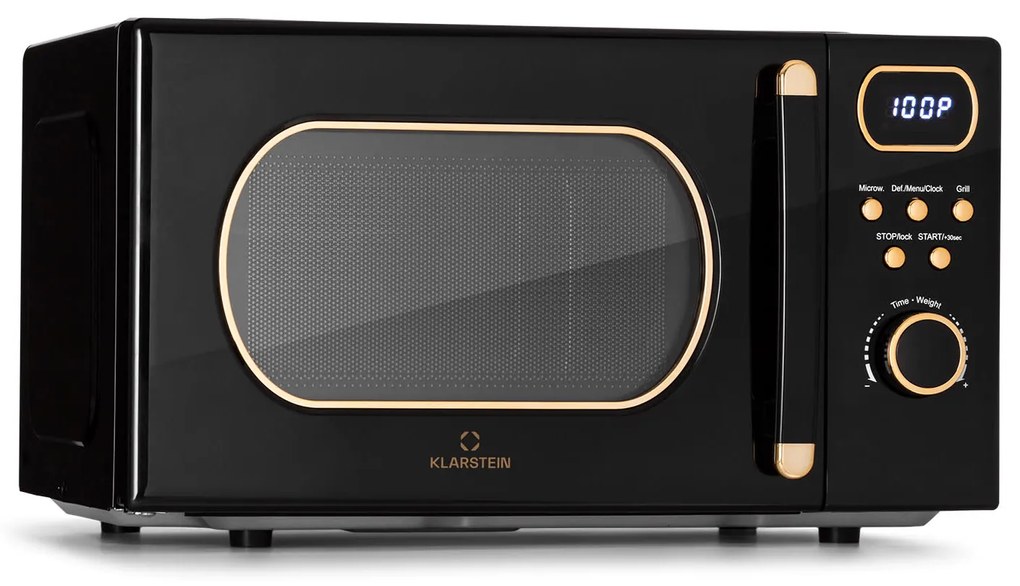 Klarstein Julieta, mikrovlnná rúra s grilom, 20 l, 700/800 W, Ø 25,5 cm, 8 programov