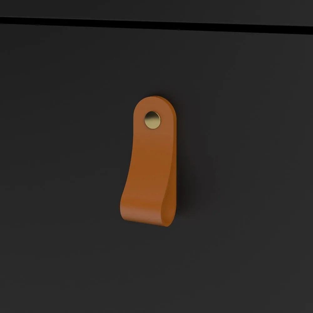 Čierna nízka komoda 152x80 cm Madrid – Tvilum