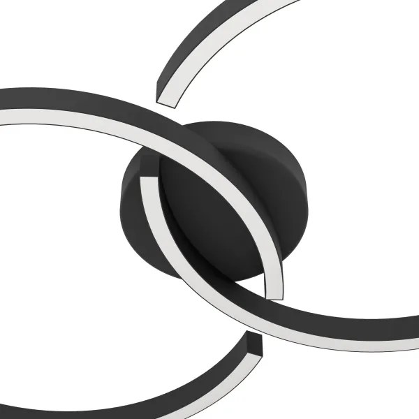 Eglo 900955-LED RGBW Stmievateľné stropné svietidlo AMANDOLO 19,5W/230V čierna + DO