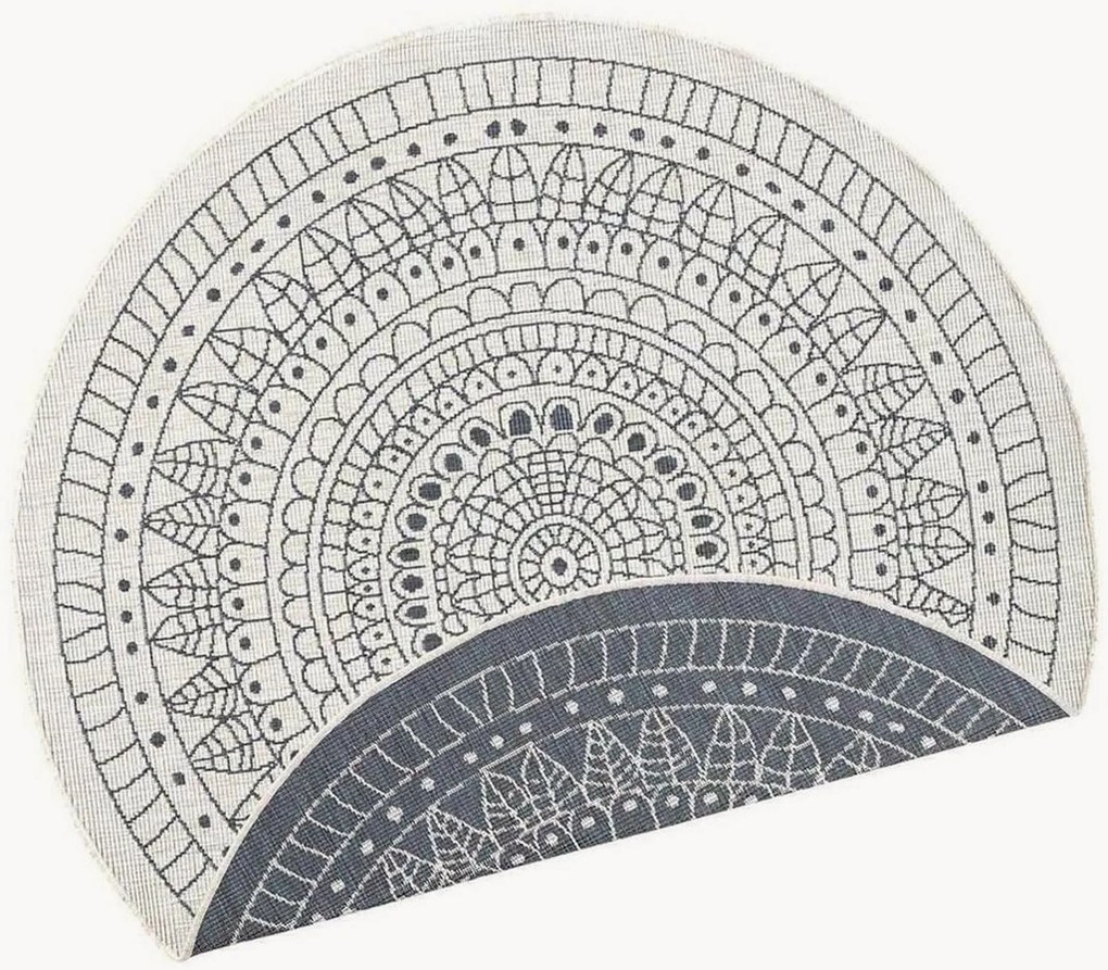 Okrúhly obojstranný koberec do interiéru/exteriéru Porto