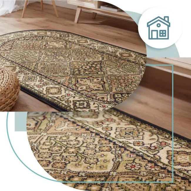 Koberec Agnella Standard Bergenia olivový ovál