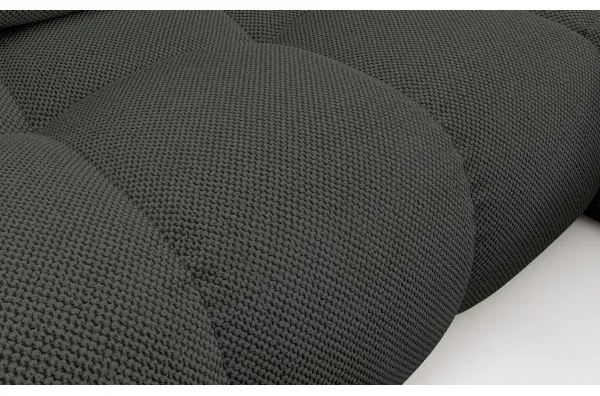 Rozkladacia rohová čalúnená sedacia súprava s úložným priestorom v tvare L ALMADA pravá antracit