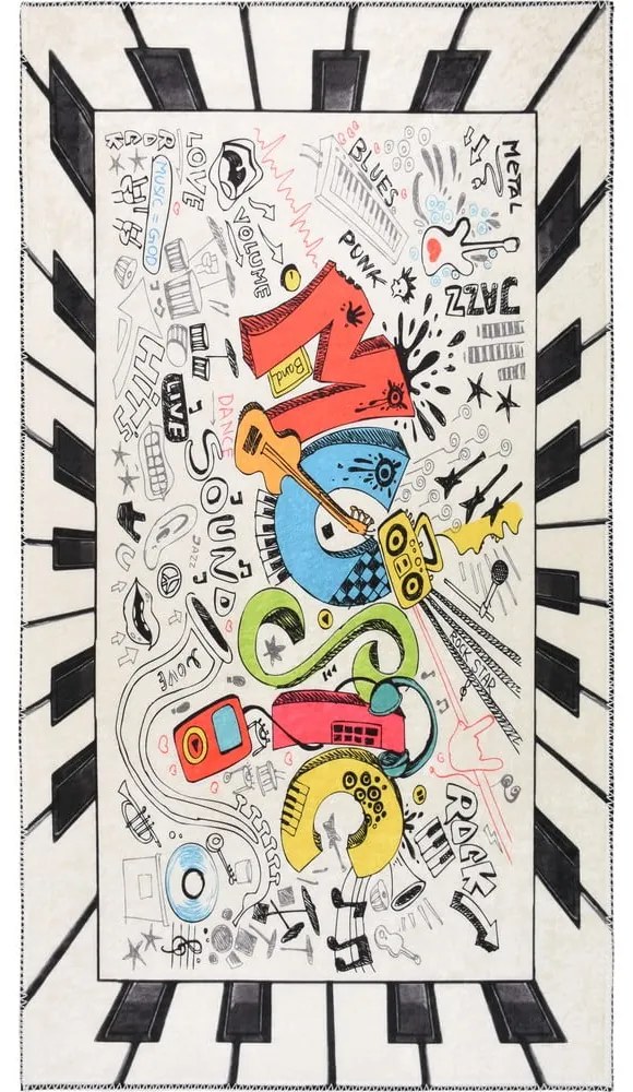 Prateľný detský koberec 100x160 cm Musical – Vitaus
