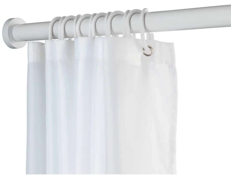 Biela teleskopická tyč do kúpeľne Wenko Luz, dĺžka 110-185 cm