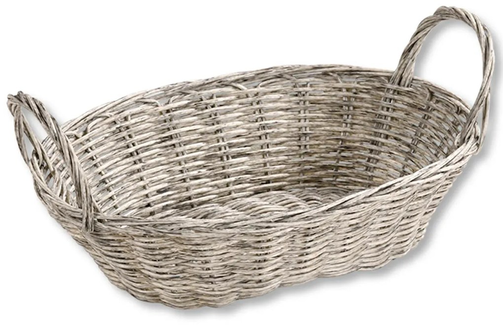 Košík na pečivo Oval Grey, 28x21 cm