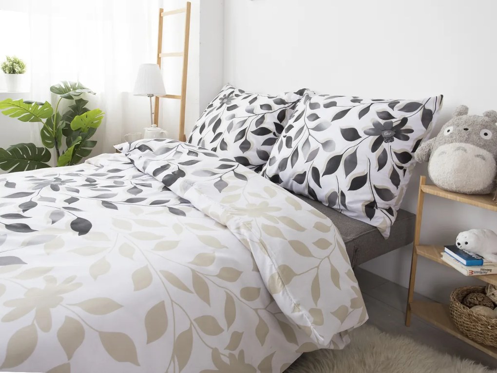 XPOSE® Bavlnené obliečky IVANKA na dve postele - sivé