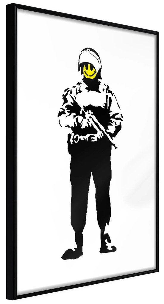 Artgeist Plagát - Smiling Policeman [Poster] Veľkosť: 40x60, Verzia: Čierny rám s passe-partout