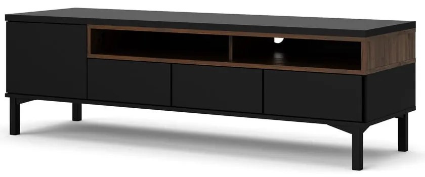 Čierny TV stolík 156x48x48 cm Roomers – Tvilum