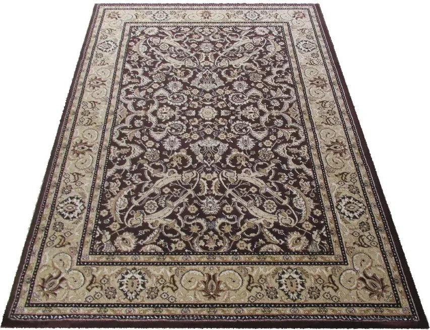 DY Hnedý vzorovaný koberec Exclusiv 02 Rozmer: 100x200 cm