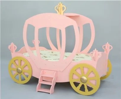 Plastiko Inlea4Fun detská postieľka princeznovský koč - ružový