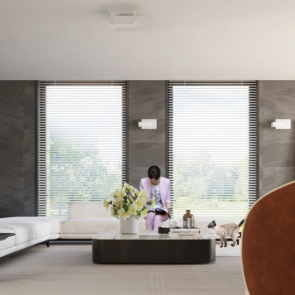 Biele nástenné svietidlo Parola – Sollux