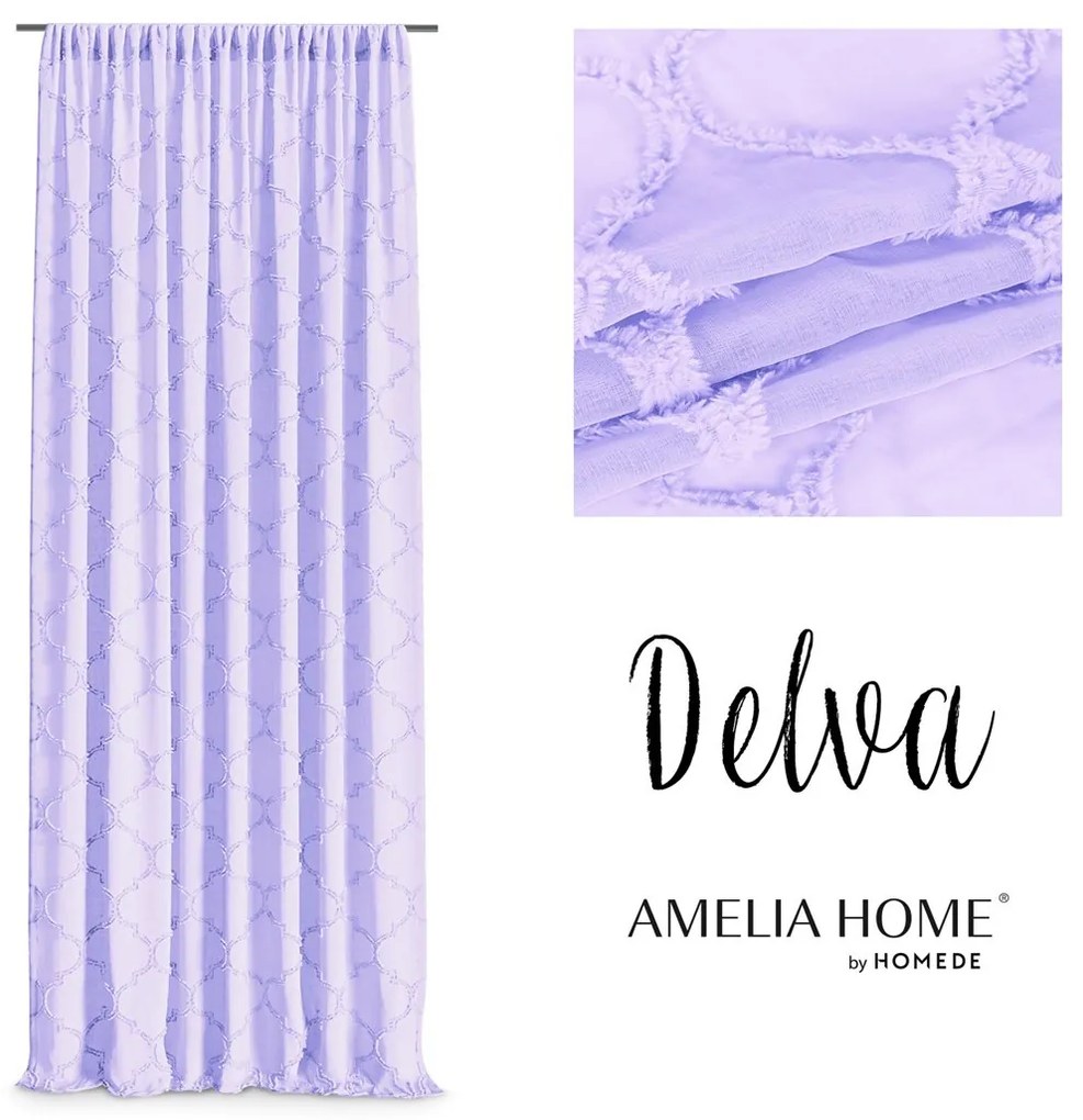 Záclona AmeliaHome Delva III levanduľová