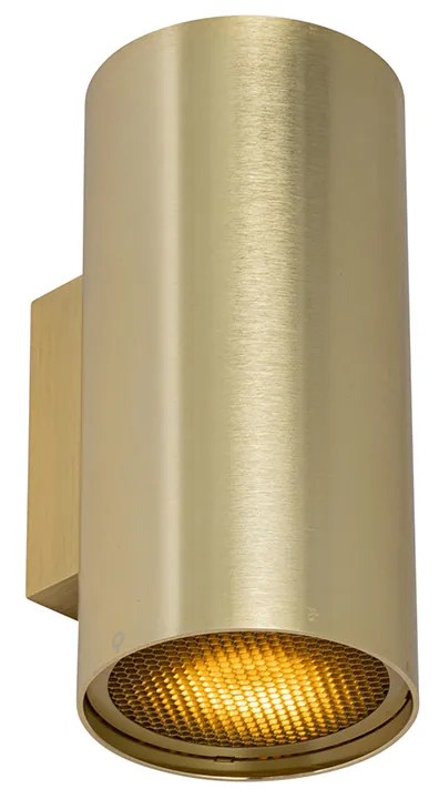 Dizajnová nástenná lampa zlatá okrúhla 2-svetlo - Sab Honey