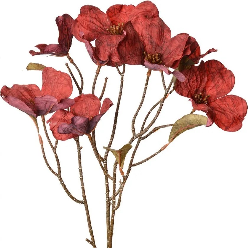 Dekorácia umelá kvetina s červenými kvetmi Chic Red - 12*8*72 cm