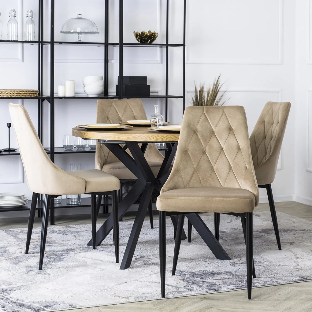 Čalouněná jídelní židle CORK béžová