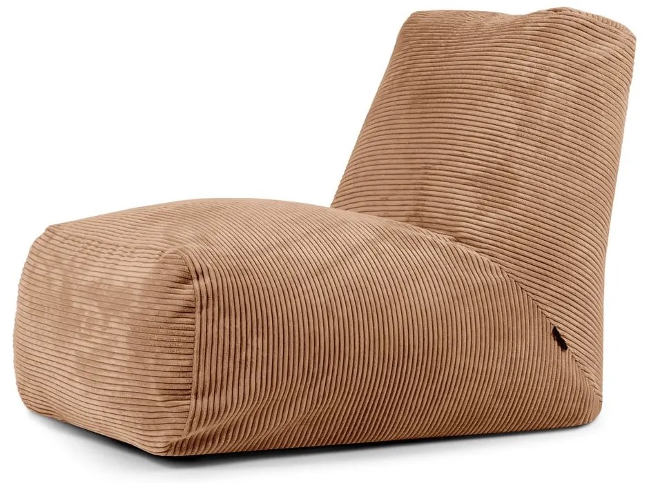 Hnedý menčestrový sedací vak Tube – SLOWDOWN