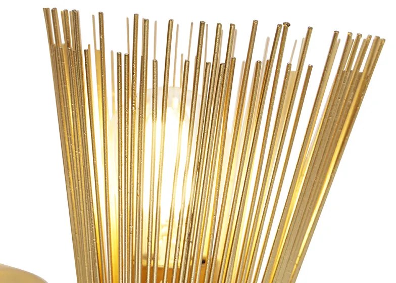Art Deco nástenná lampa zlatá 2-svetlo - Broom
