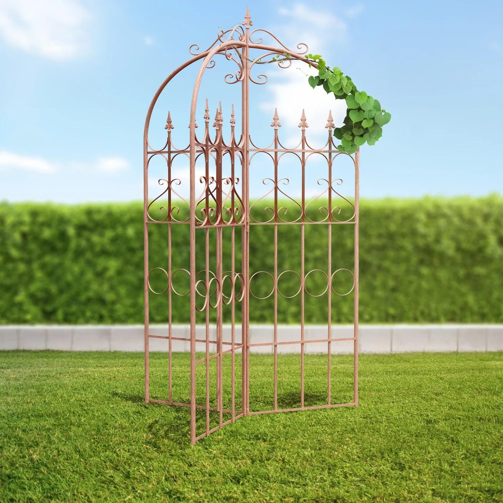 Mriežka na popínavé rastliny Flowton - hnedá