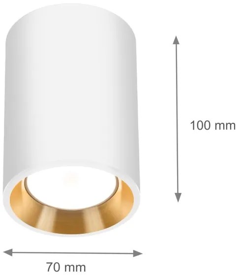 Bodové svietidlo CHLOE 1xGU10/35W/230V okrúhly biela/zlatá