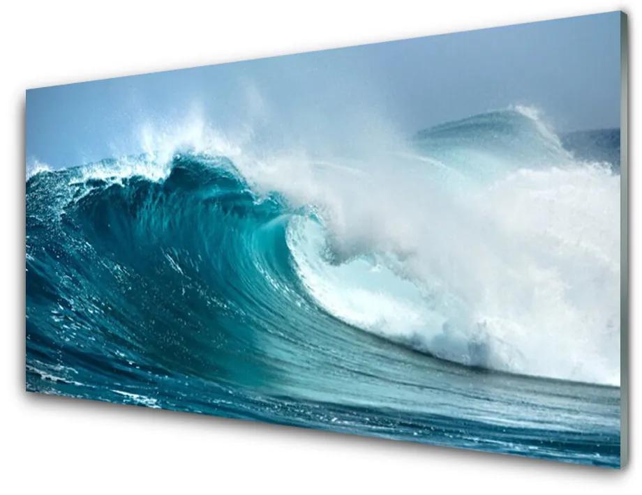 Obraz na akrylátovom skle Vlny krajina 125x50 cm