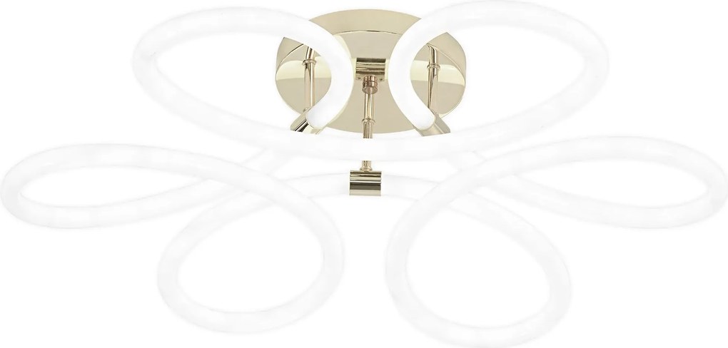 Toolight Toolight, LED moderné stropné svietidlo, 99W, 4000K, 5000lm, G023-C, biela-zlatá lesklá, OSW-06374