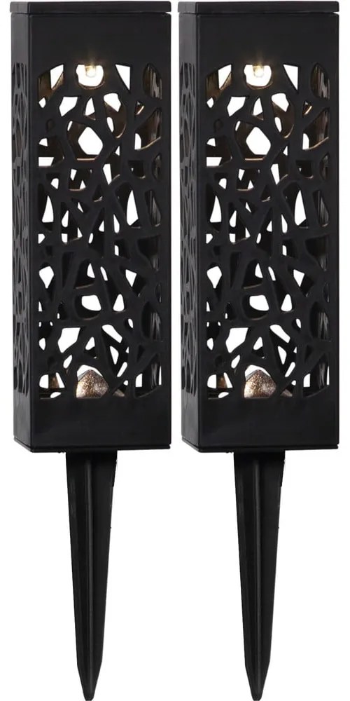 Súprava 2 vonkajších solárnych LED svietidiel Star Trading Izola, výška 18 cm
